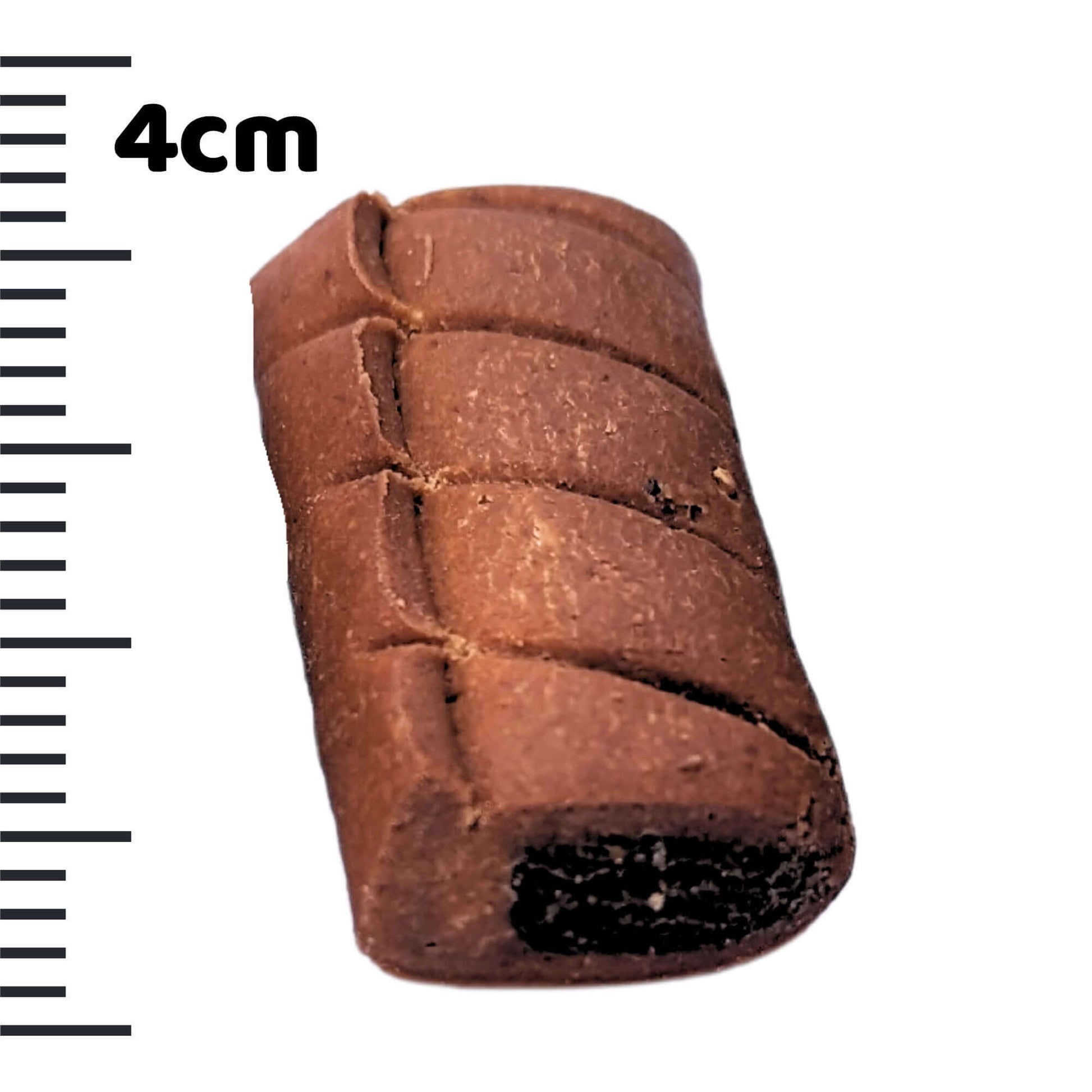 Beggs hypoallergenic dog treats singe sausage roll with measurement