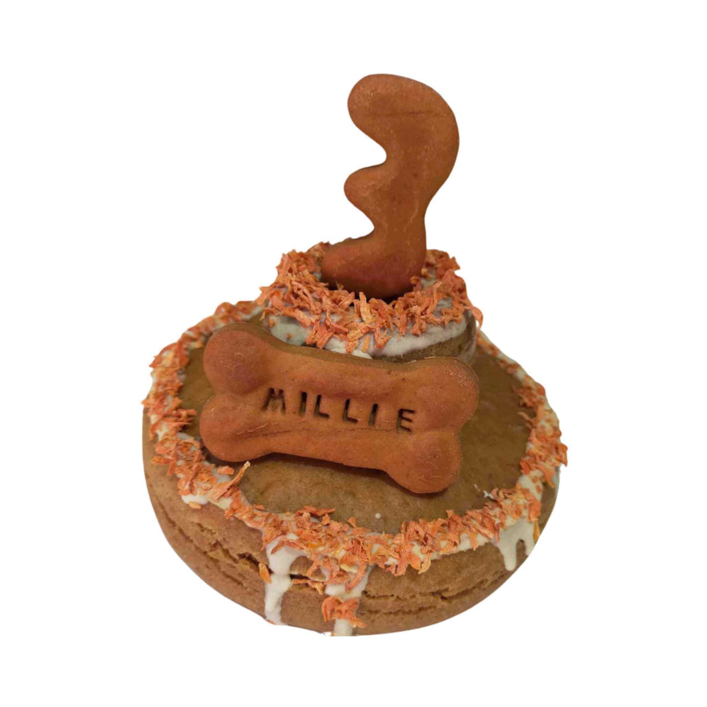 Dog Birthday Cake - Donut - Carrot & Peanut Butter