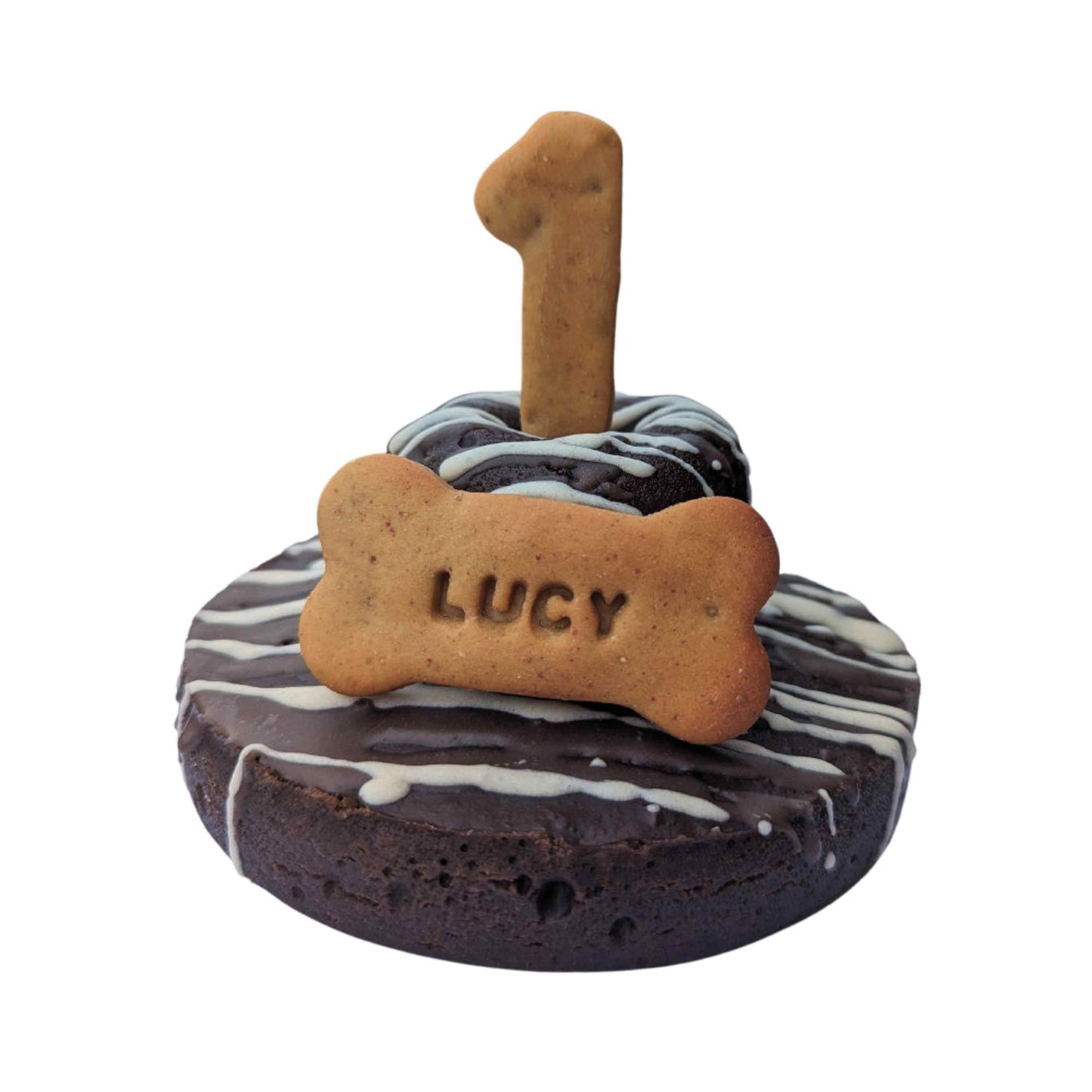 Dog Birthday Cake - Donut - Carob & Peanut Butter