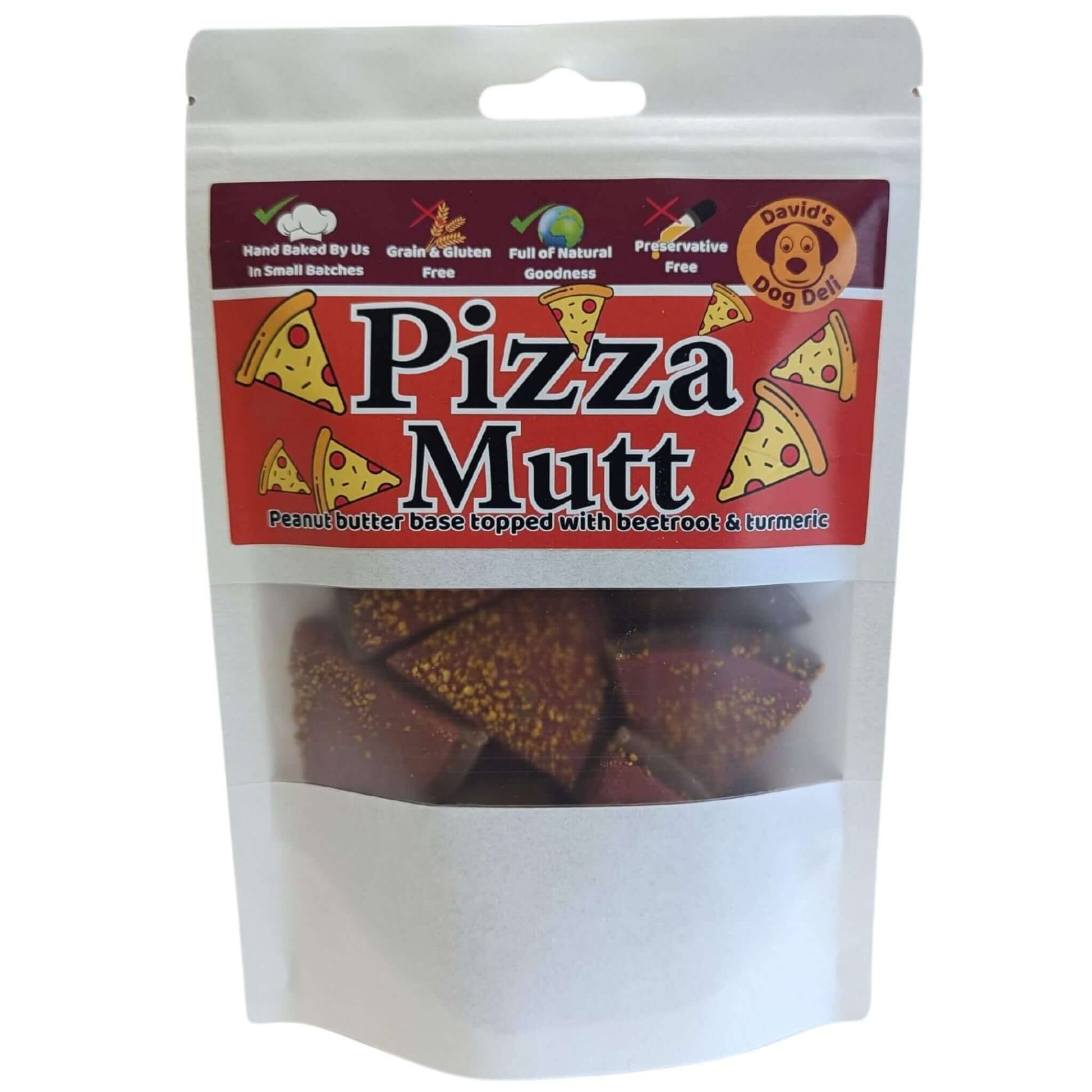 dog biscuits pizza mutt bag